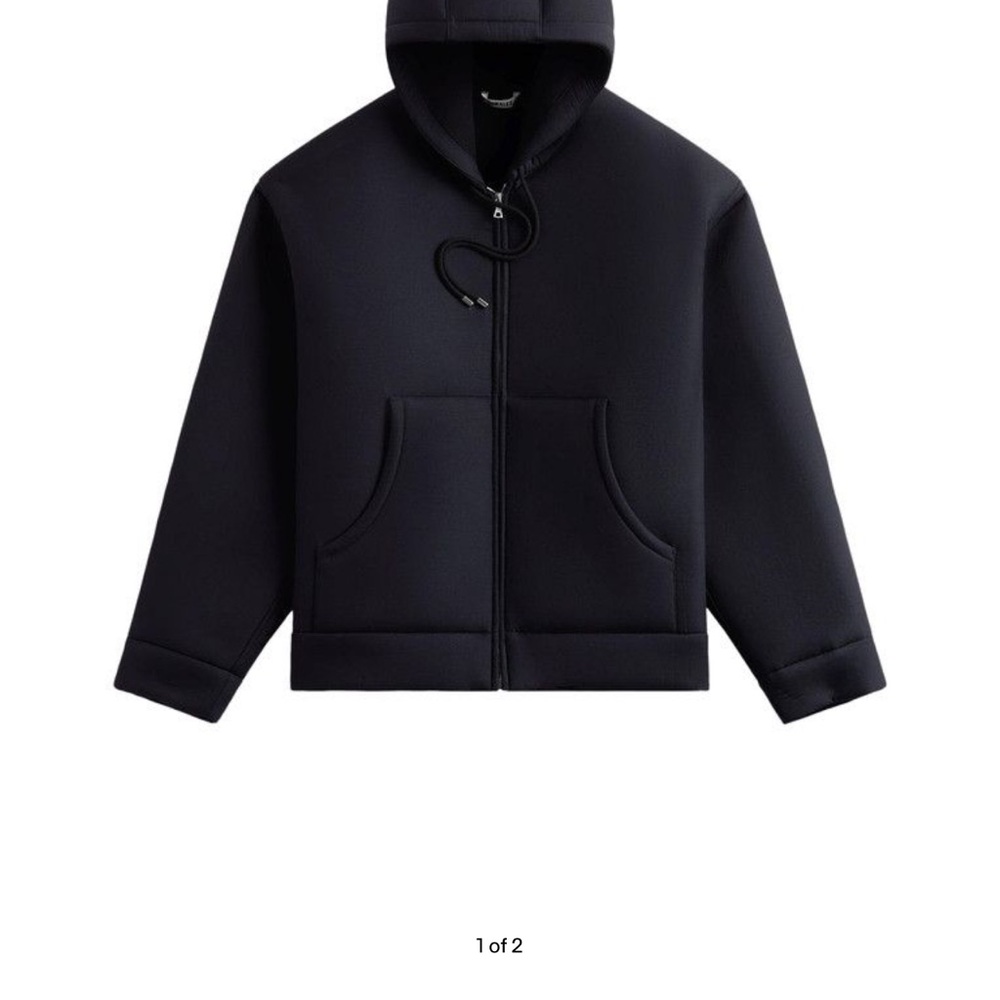 Auralee sponge tropical wool zip black